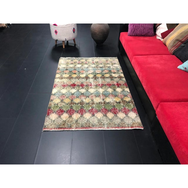 Handmade wool and cotton rug in Turkish Anatolia Carpet, Vintage Oushak Rug, Turkish Vintage Anatolian Rug, Handmade wool...