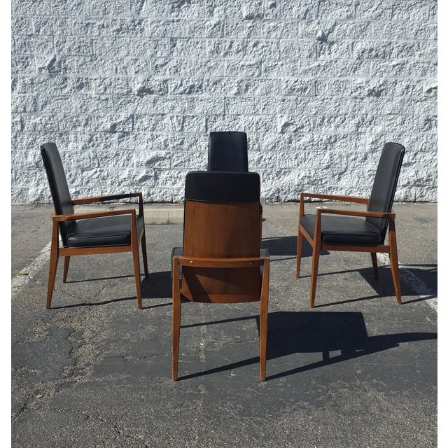 Harvey Probber 1960s Walnut Dining Chairs by Harvey Probber - Set of 4 For Sale - Image 4 of 9