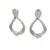 5.1 Carat Pave Diamond 14k White Gold Open Clip-On Drop Earrings, A Pair For Sale - Image 4 of 4