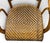 Vintage French Style Bistro Bamboo and Rattan Dining Set Round Glass Top Table and Four Armchairs 5 Pieces For Sale - Image 9 of 16