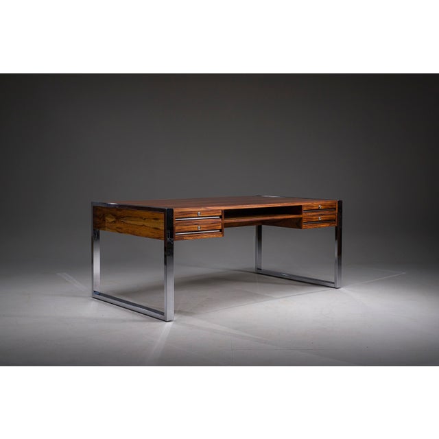 Brown Mid-Century Executive Desk and Sideboard Set by Kondor, 1960s, Set of 2 For Sale - Image 8 of 18