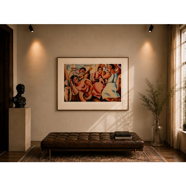 “Serenata” Posthumous limited edition serigraph after Di Cavalcanti, one of the leading figures of Brazilian Modernism....