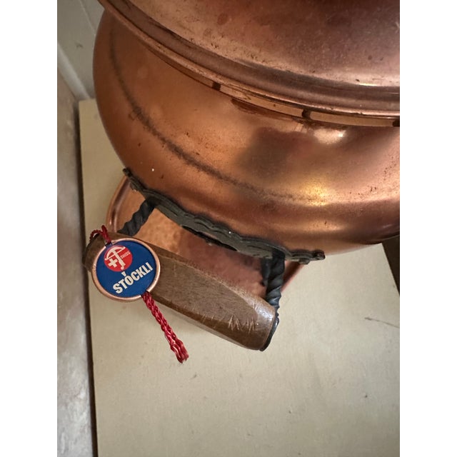Metal 1980s Stöckli Copper Samovar For Sale - Image 7 of 8