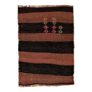Vintage Decorative Mini Kilim Rug - 1`10″ X 2`5″ For Sale