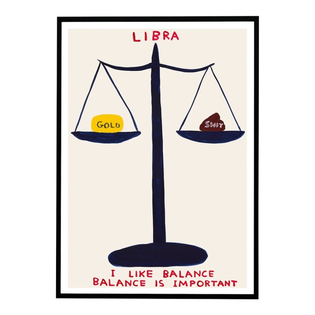 David Shrigley Libra Signs of the Zodiac Lithograph Poster (Individual), 2021 For Sale