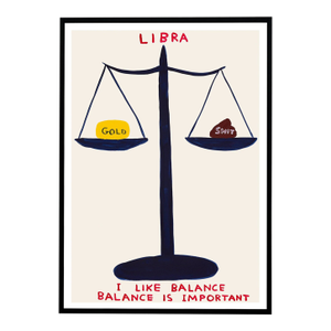 David Shrigley Libra Signs of the Zodiac Lithograph Poster (Individual), 2021