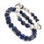 Modern Inner Power Lapis & Howlite Men’s Beaded Bracelet Set For Sale - Image 3 of 6