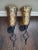 Lovely Set of 2 Wall Sconces Candle Holders / Mosaic Glass Metal Frame/ Wall Attachment Made in India These Sconces are in...