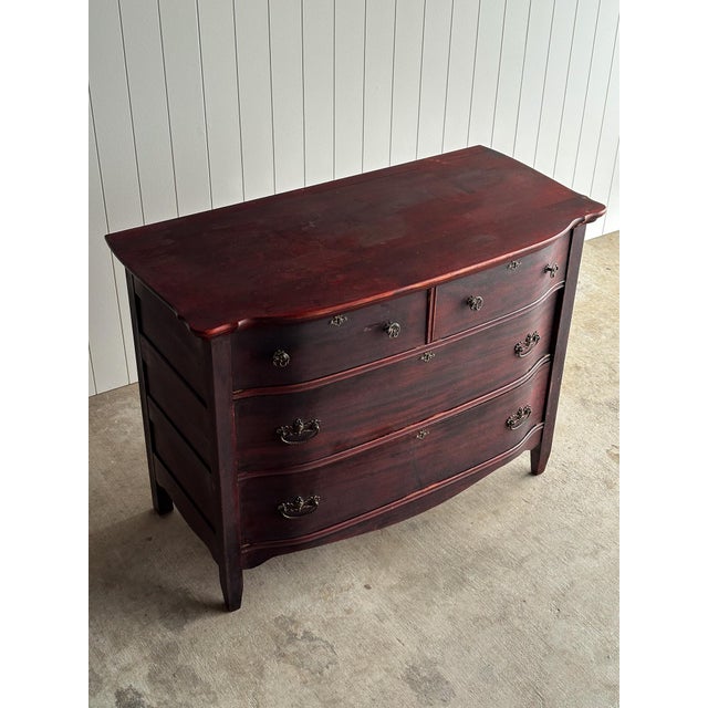 Antique Serpentine Mahogany Chest of Drawers, C. 1890 For Sale - Image 9 of 18