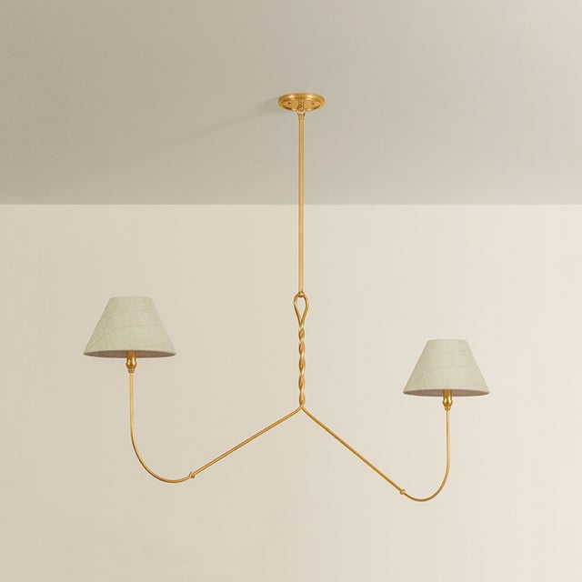 A modern twist on overhead lighting, the Dekalb family is distinguished by its details, from the coiled frames to its...