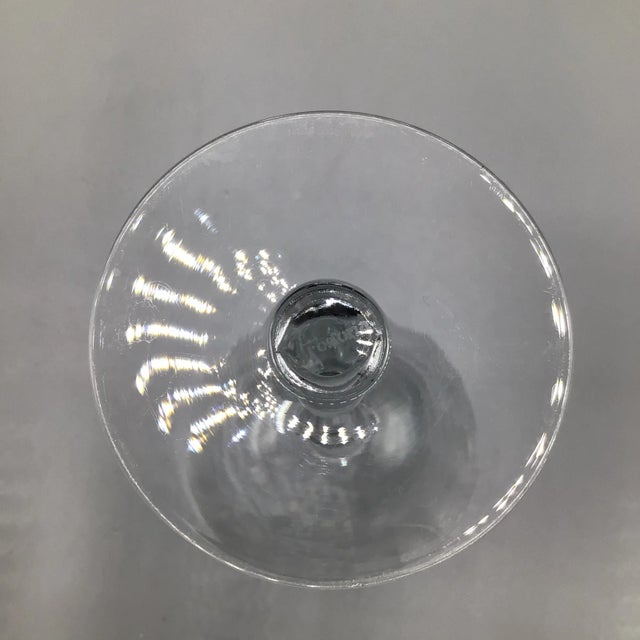 Transparent Etched Fostoria Heather Crystal Water Goblets-Set of 6 For Sale - Image 8 of 13