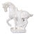 Vintage White Crackled Ceramic Tang Dynasty War Horse Figurine For Sale