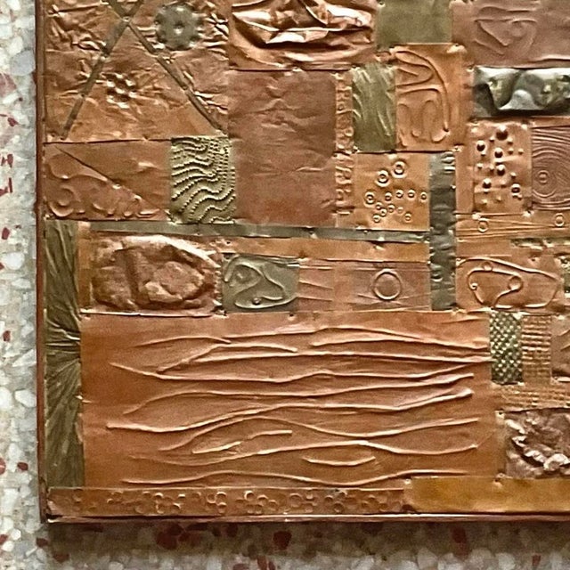 Wood Mid-Century Mixed Metal Abstract Assemblage For Sale - Image 7 of 13