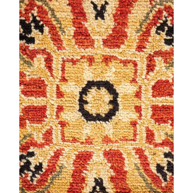Contemporary Vintage Traditional Hand Knotted Wool Area Rug, Orange - 6'0" X 8'9" For Sale - Image 3 of 9