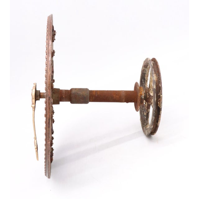 Traditional Antique Mechanical Brass Elevator Floor Indicator Dial For Sale - Image 3 of 6