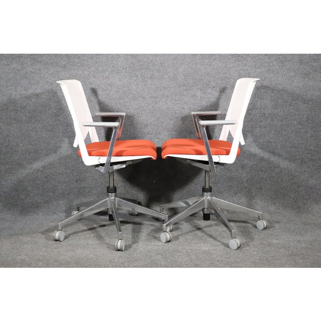 Metal Mid 20th Century Pair of Mid-Century Modern Office Chairs - 2 Pieces For Sale - Image 7 of 11