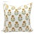 Fabdivine Handcrafted Block Print Cushion Cover 24x24 Inch Thick Cotton White-Rishi For Sale
