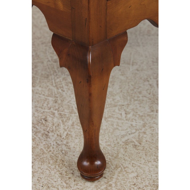 Stickley Cherry Queen Anne Flat Top Highboy Chest For Sale - Image 13 of 17