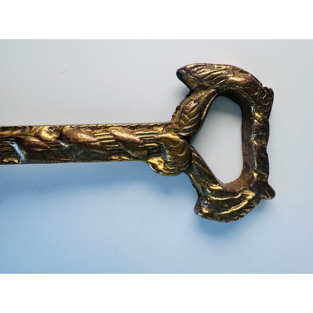 Victorian Flower Basket Brass Doorstop For Sale - Image 3 of 7