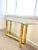 Mid-Century Modern 1970s Brass & Glass “Z” Console Table After Karl Springer For Sale - Image 3 of 12
