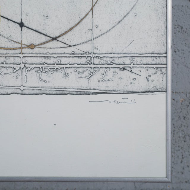 Walter Valentini, Mixed Media Painting, 1990s, Metal and Paper For Sale - Image 6 of 13