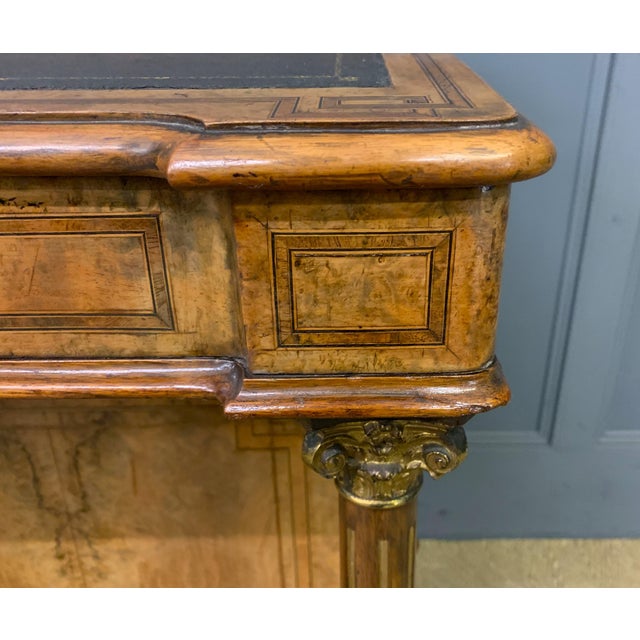 Victorian Inlaid Burr Walnut Davenport Desk, 1865 For Sale - Image 15 of 18