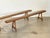 Antique Rustic Cherry Wood Benches, 1890s, Set of 2 For Sale - Image 4 of 16