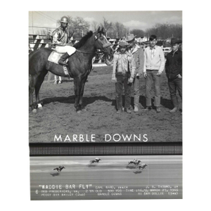 1966 Winner's Circle Photograph of Maddie Bar Fly at Marble Downs
