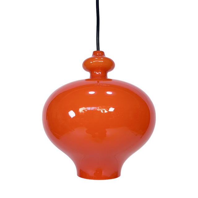 Glass Hanging Lamp by Hans Agne Jacobsson for Staff, 1960s For Sale