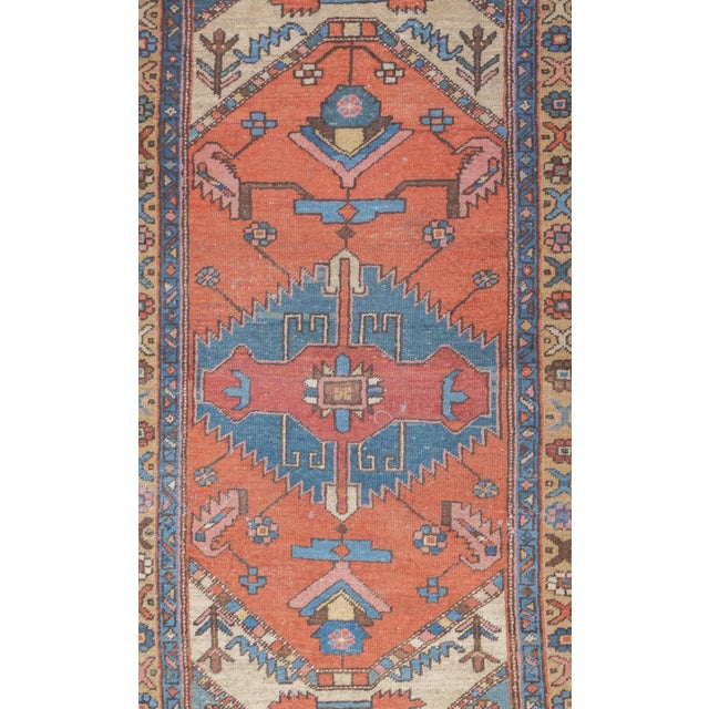 Persian Antique Persian Heriz Wool Rug 2'10'' X 4'10'' For Sale - Image 3 of 9