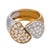 Contemporary Mid Century 1.60 Carat Diamond 18k Yellow and White Gold Bypass Ring, Size 6.5 For Sale - Image 3 of 5