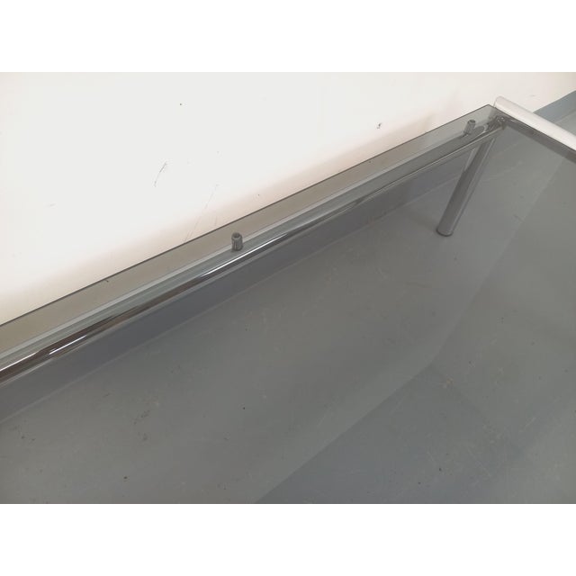 Vintage Rectangular Coffee Table in Smoked Glass and Chrome Metal, 1970s For Sale - Image 16 of 18