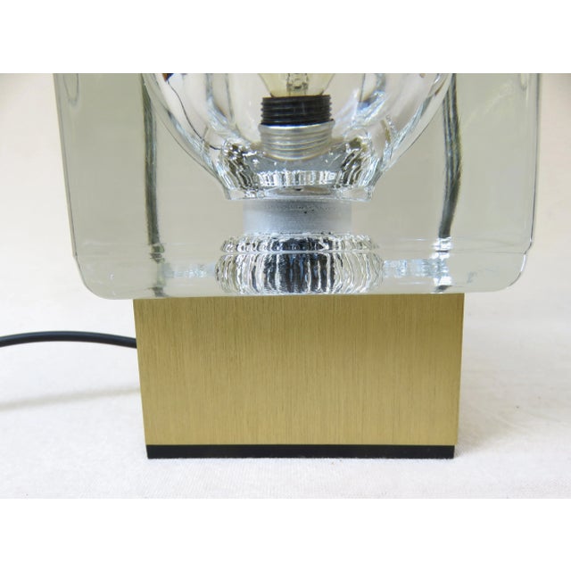 Small Vintage Gold-Colored Anodized Aluminum and Glass Table Lamps from Peill & Putzler, Set of 2 For Sale - Image 15 of 18