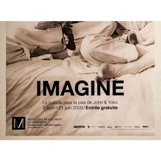 Contemporary 2009 Canadian Exhibition Poster - Musée Des Beaux-Arts, « Imagine : La Ballade Pour La Paix De John & Yoko » For Sale - Image 3 of 3
