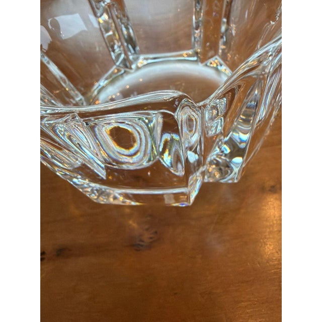 Orrefors 1980s Signed Orrefors Crystal Corona Bowl by Lars Hellsten 4” For Sale - Image 4 of 6