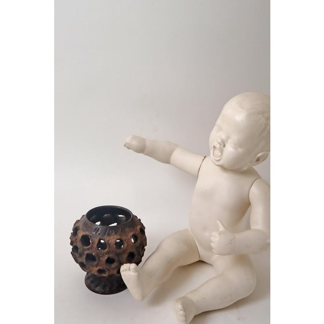 Mid-Century Brutalist Danish Ceramic Candleholder from Judi Kunst, Denmark, 1970s For Sale - Image 8 of 10