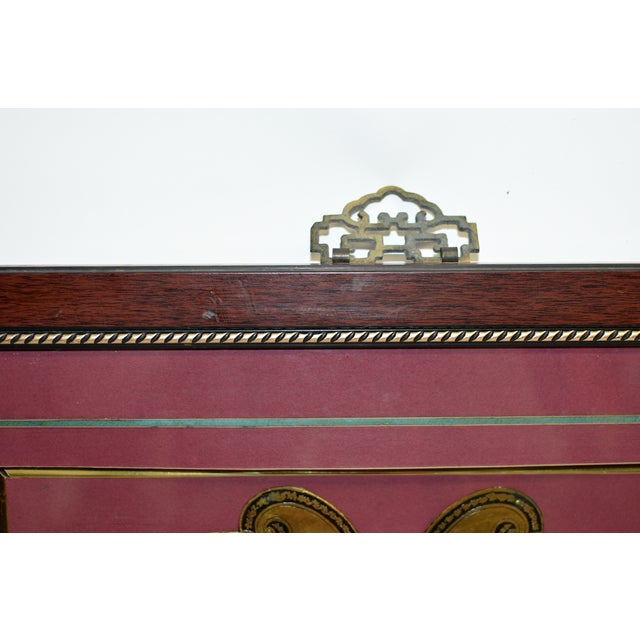 Vintage Brass Hardware Butterfly Shadow Box Art Asian Chinese For Sale - Image 14 of 15