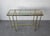 Pair of Bespoke Brass and Cast Glass Console Tables For Sale - Image 4 of 10