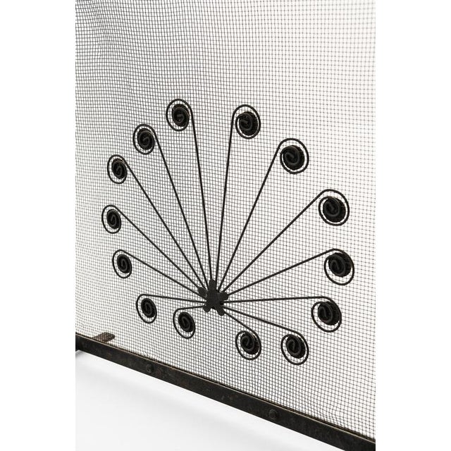 Gunnar Ander Fire Screen in Metal by Gunnar Ander, 1960s For Sale - Image 4 of 8