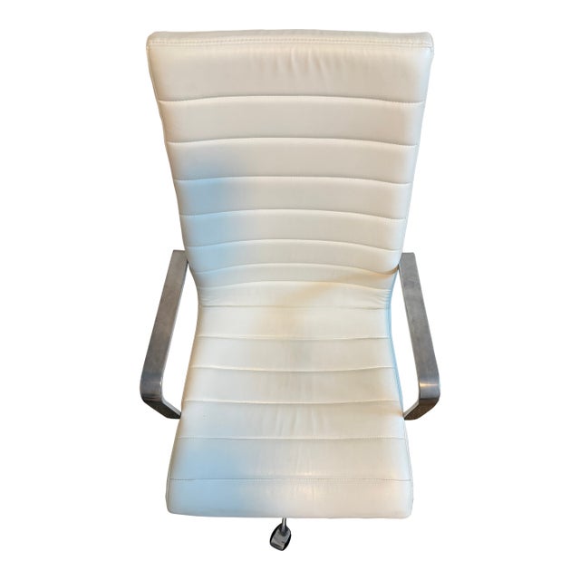 Soho II White Leather Office Chair For Sale