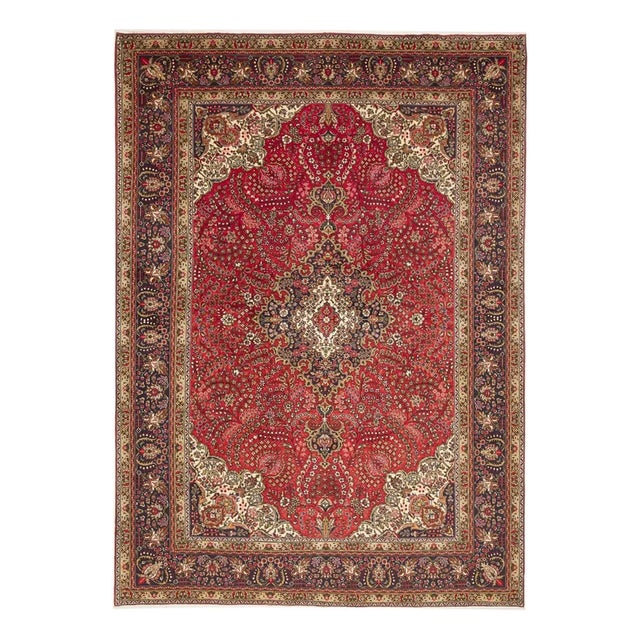 Middle Eastern Hand-Knotted Tabriz Rug For Sale