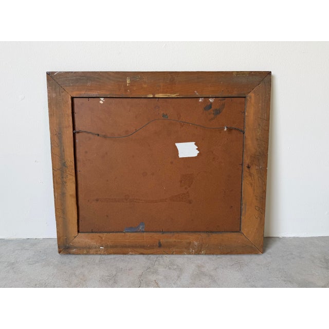 Gerardo Belfiore (1914–2002) Collage Expressionist Abstract Landscape Painting, Wood Framed For Sale - Image 12 of 12