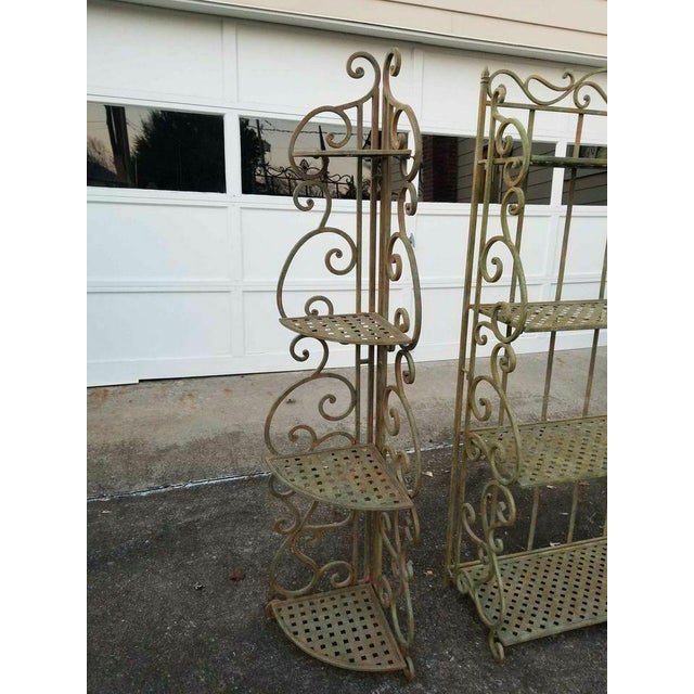 Antique French Wrought Iron Bakers Rack Etagere Chairish