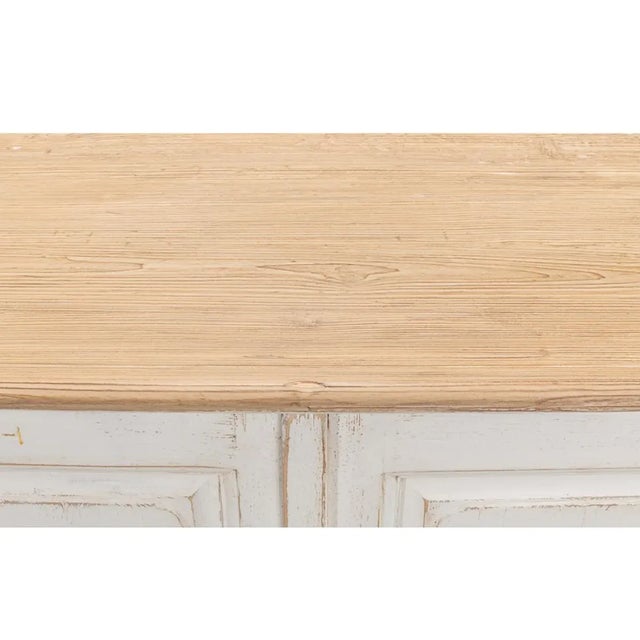 Provincial Whitewash Painted Buffet For Sale - Image 10 of 11