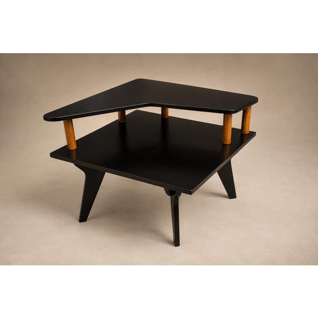 Brazilian Modern Two-Tier Accent Table in Marine Plywood by José Zanine Caldas, Brazil, 1950s For Sale - Image 14 of 18