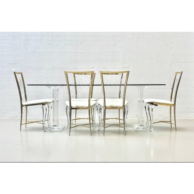 Beige Vintage Table and Chairs by Fabianart for Vereinigte Werkstätten, 1980s, Set of 7 For Sale - Image 8 of 18
