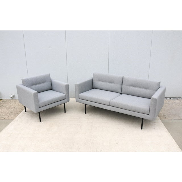 Contemporary Andreu World and Gensler Design Element Sofa and Lounge Chair, Set of 2 For Sale In New York - Image 6 of 18