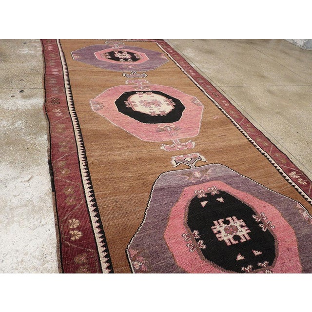 Mid 20th Century Galerie Shabab Collection Mid-20th Century Turkish Anatolian Long Gallery Carpet For Sale - Image 5 of 10