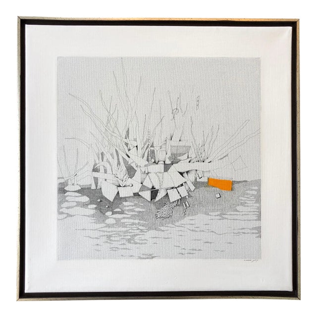 Jacob Elhanani Abstract Landscape Oil Painting, 1972 For Sale