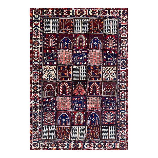 7x10 Old Persian Bakhtiari Area Rug - 502207 For Sale